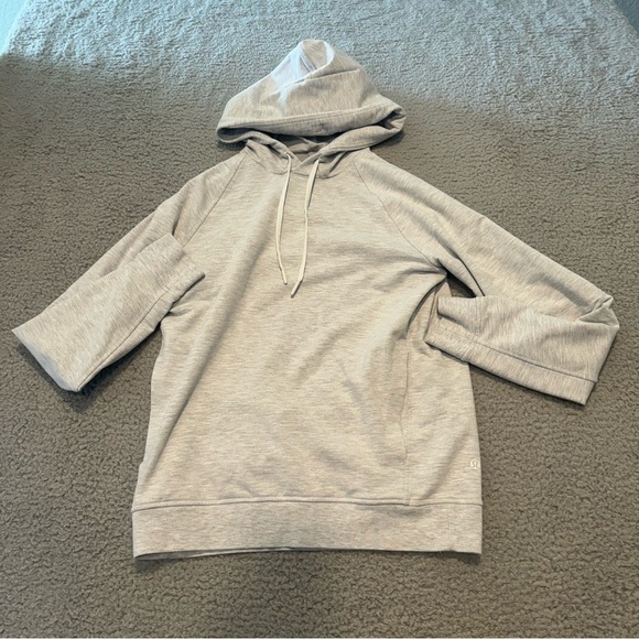 Lululemon City Sweat Pullover Hoodie Heathered Ultra Light Grey Size Small - Picture 1 of 13
